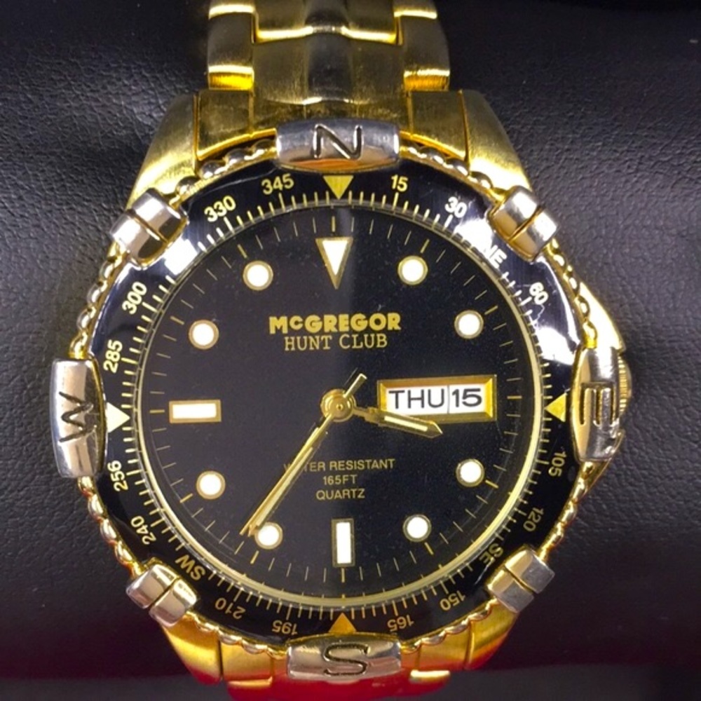 McGREGOR~HUNTS CLUB~DAY-DATE~W.R 50M~#LMP040~LUMI HANDS AND MARKERS~RUNS 100%